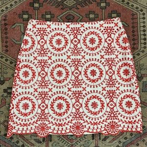 Loft embroidered skirt